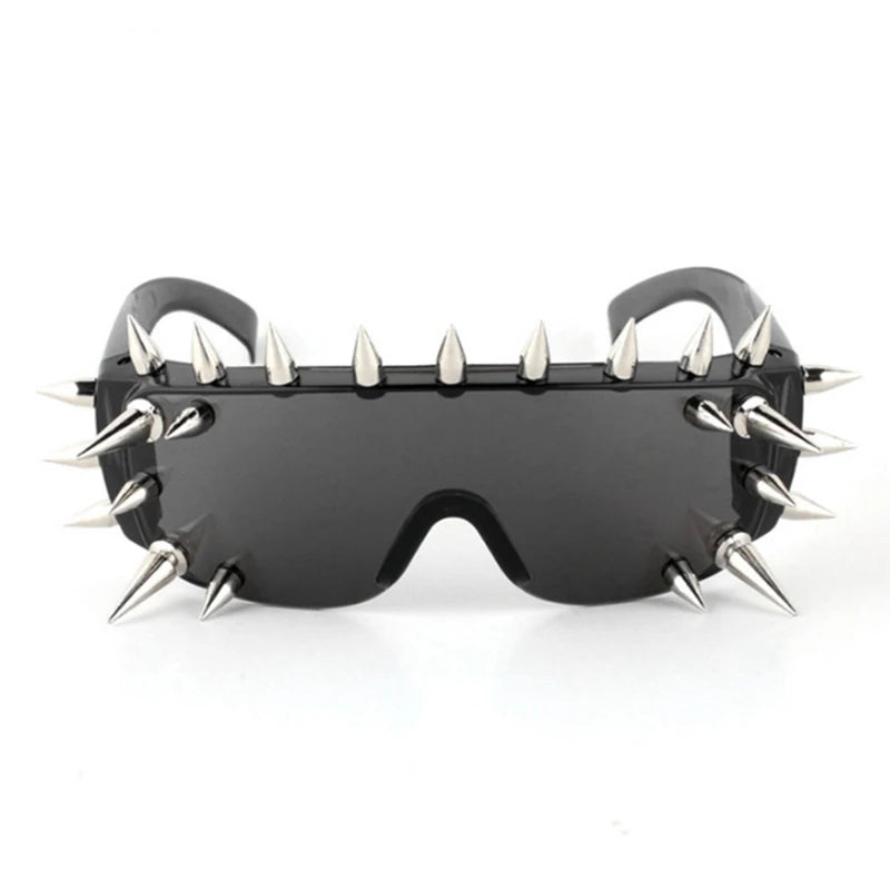 Steampunk Cyberpunk Spike Rivet Goggles – Unisex Punk Rock UV400 Sunglasses