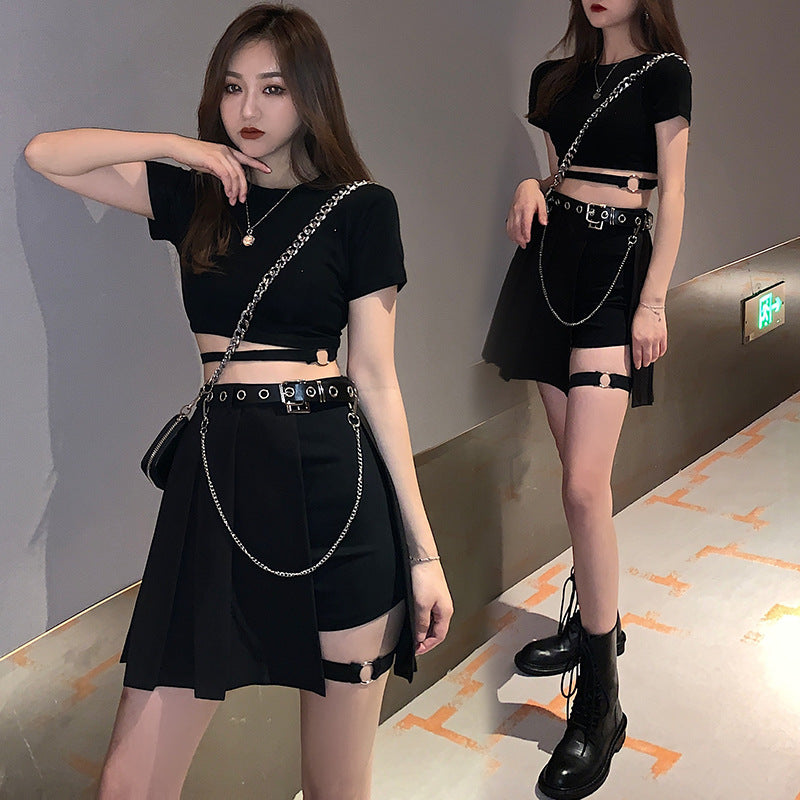 Gothic Punk Mini Skirt – Cool Style Women's Streetwear